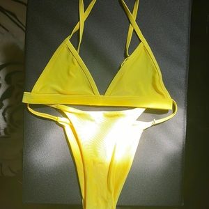 yellow bikini size small